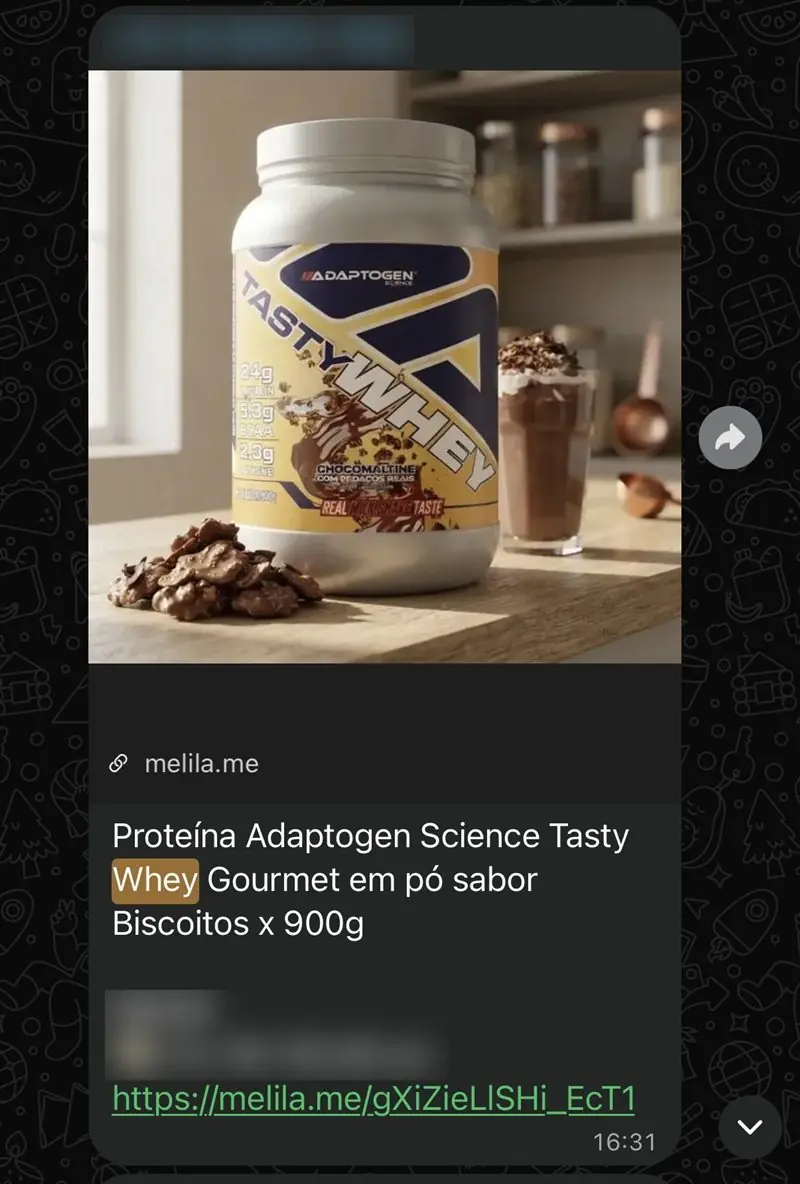 Print de oferta do grupo: Tasty Whey Adaptogen Science 900g