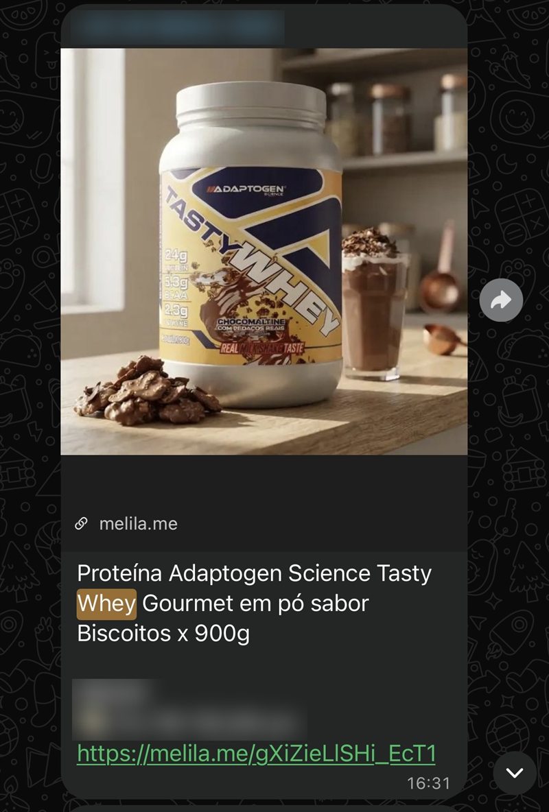Print de oferta do grupo: Tasty Whey Adaptogen Science 900g